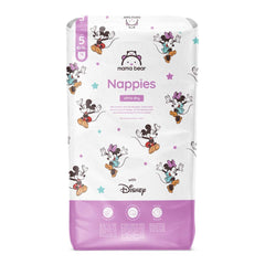 Amazon Brand - Mama Bear Disney Ultra Dry Nappies, Size 1 (2-5 kg), 96 Count, White, Monthly Pack