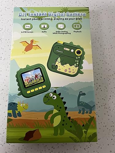 Gofunly Kids Camera Instant Print, 2.4'' Instant Camera for Kids with 32G Card & Print Photo Paper, 1080P HD Video Kids Digital Toddler Toy Camera, Christmas Birthday Gift for Girls Age 3-12 Years Old