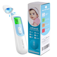 Elera Ear Thermometer for Kids, Baby Thermometer with Forehead and Ear Mode for Adults, Infant, Kids and Toddler, Touchless and 1 Second Reading with Fever Alarm and Mute Function