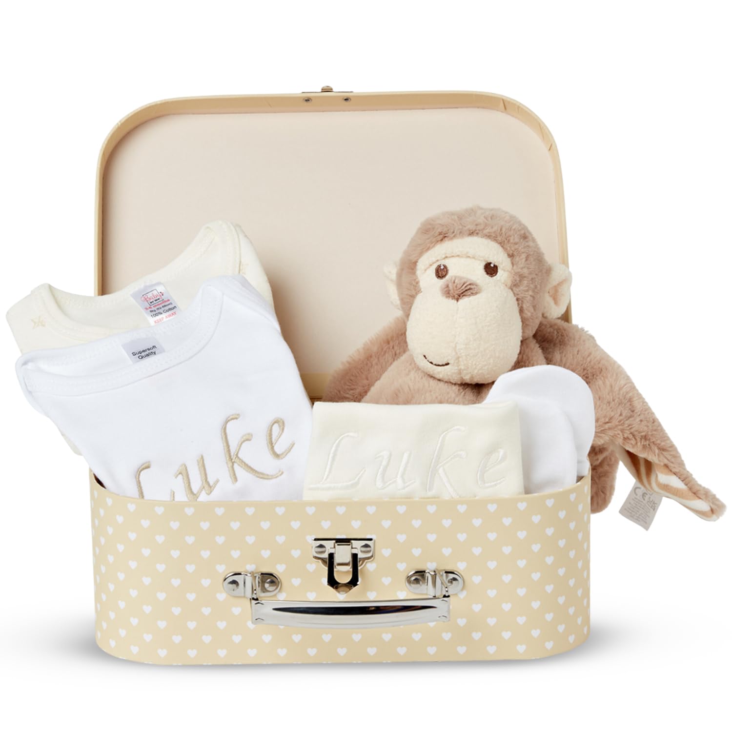 Baby Box Shop - 7 Newborn Baby Girl Gifts Ideal for Christening, Birthdays & Baby Shower Gifts - Includes Baby Essentials for Newborn Girl with Baby Rattle in Cute Keepsake Case, Baby Girl Hamper