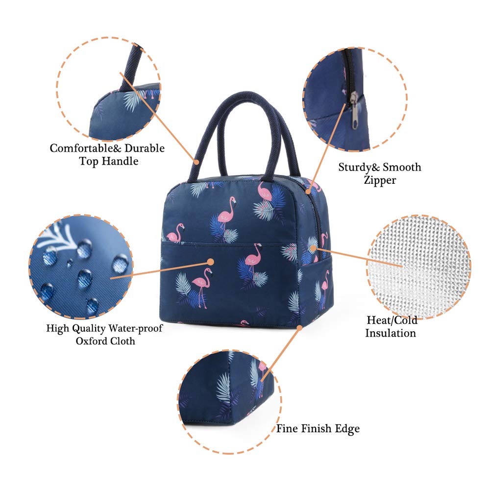 Insulated Lunch Bag Tote Bag for Women Wide Open Insulated Cooler Bag Water-resistant Thermal Leak-Proof Lunch Organizer For Men Girls Outdoor Picnic Work