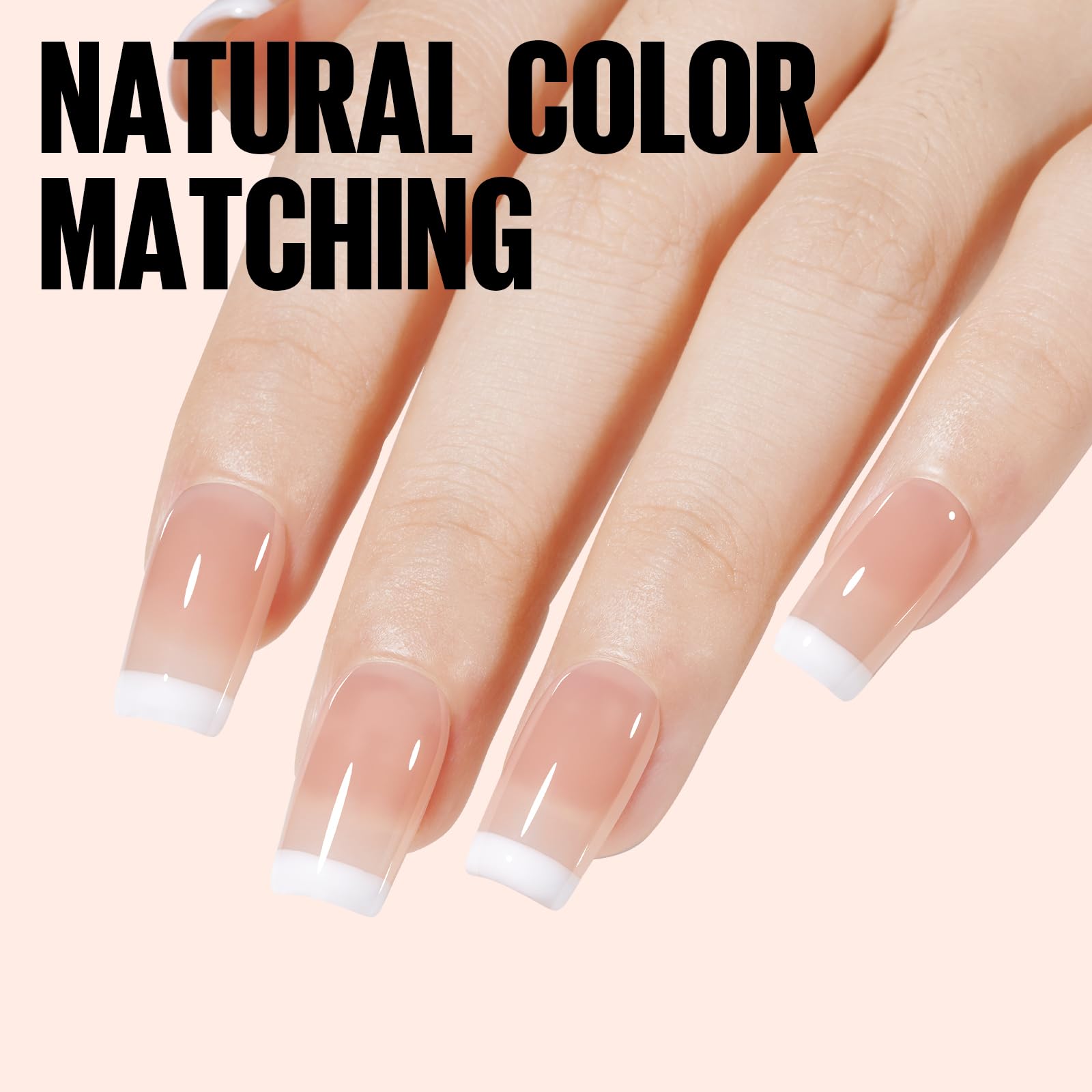 TOMICCA Milky White Gel Nail Polish- 15ml Natural Gel Polish French Nail Design UV LED Gel Milky Jelly Gel Nail Polish Transparent White Soak Off Gel Polish Nail Art Gel-ZB07