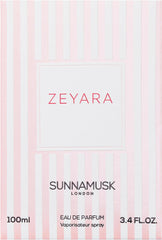 Sunnamusk London Zeyara Eau De Parfum, Women, Aromatic Fruity Fragrance, Perfume, Luxury Fragrance (100ml)