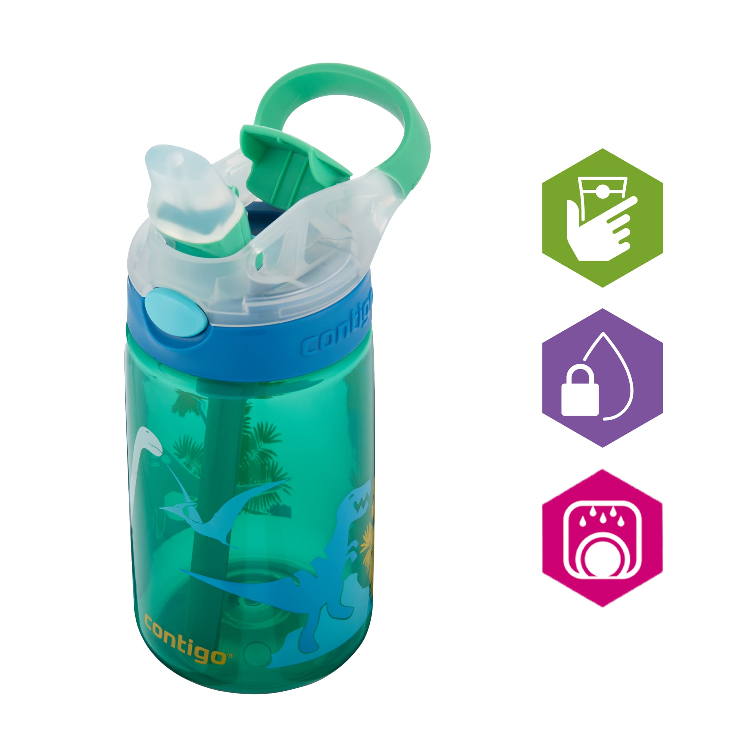 Contigo Gizmo Flip Autospout Kids Water Bottle with Flip Straw