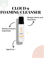 Cezons Cloud 9 Foaming Cleanser - A Gentle Kids Face Wash - Hydrating Face Wash for Kids, Preteens & Teenagers - Natural and Alcohol Free Fragrance Free Skincare - 200ML