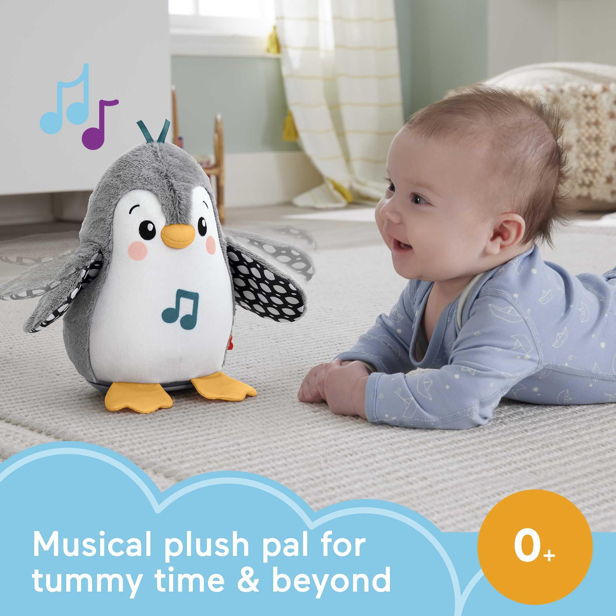 Fisher-Price Soothe 'N Snuggle Otter | Newborn Baby Toys & New Baby Gifts | Plush Soft Toys for Babies with Light and Sound Machine | Baby Girl and Baby Boy Gifts | Newborn Essentials, FXC66