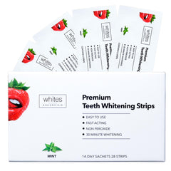 Whites Beaconsfield Teeth Whitening Strips - Advanced Non-Peroxide Formula, 14-Day Supply for Enhanced Brightness, Enamel-Safe, Gentle on Sensitive Teeth, Quick & Visible Results