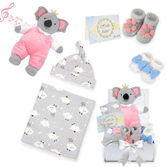 EAQ Newborn Baby Gifts| Baby Essentials for Newborn| Unisex Baby Gifts for Boy & Girl |Baby Easter Gifts With Swaddle,Baby Hat, Baby Socks, Soft Rabbit Toy (Rabbit)