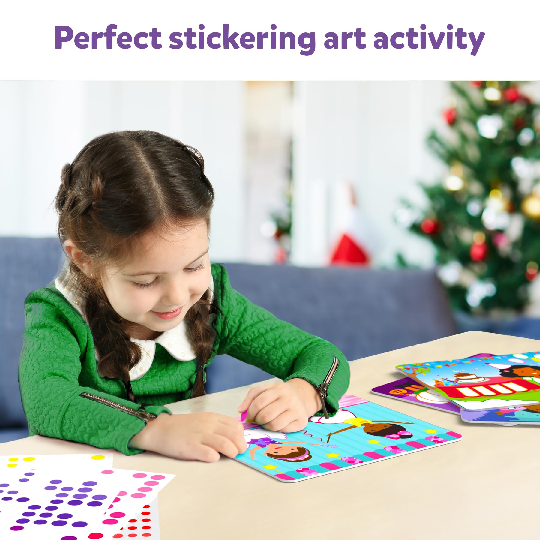 Skillmatics Art Activity - Dot It Unicorns & Princesses, Stocking Stuffers, No Mess Sticker Art for Kids, Craft Kits, DIY Activity, Christmas Gifts for Boys & Girls Ages 3, 4, 5, 6, 7