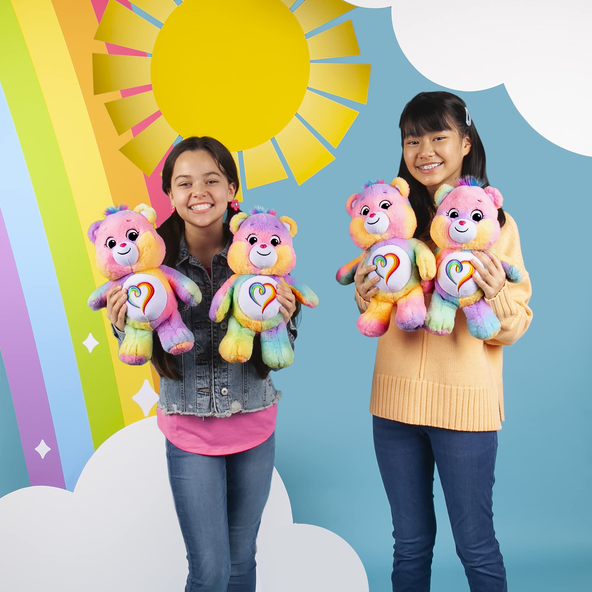 Care Bears | Togetherness Bear 35cm Medium Plush | Collectable Cute Plush Toy, Cuddly Toys for Children, Soft Toys for Girls Boys, Cute Teddies Suitable for Girls and Boys Ages 4+ | Basic Fun 22077