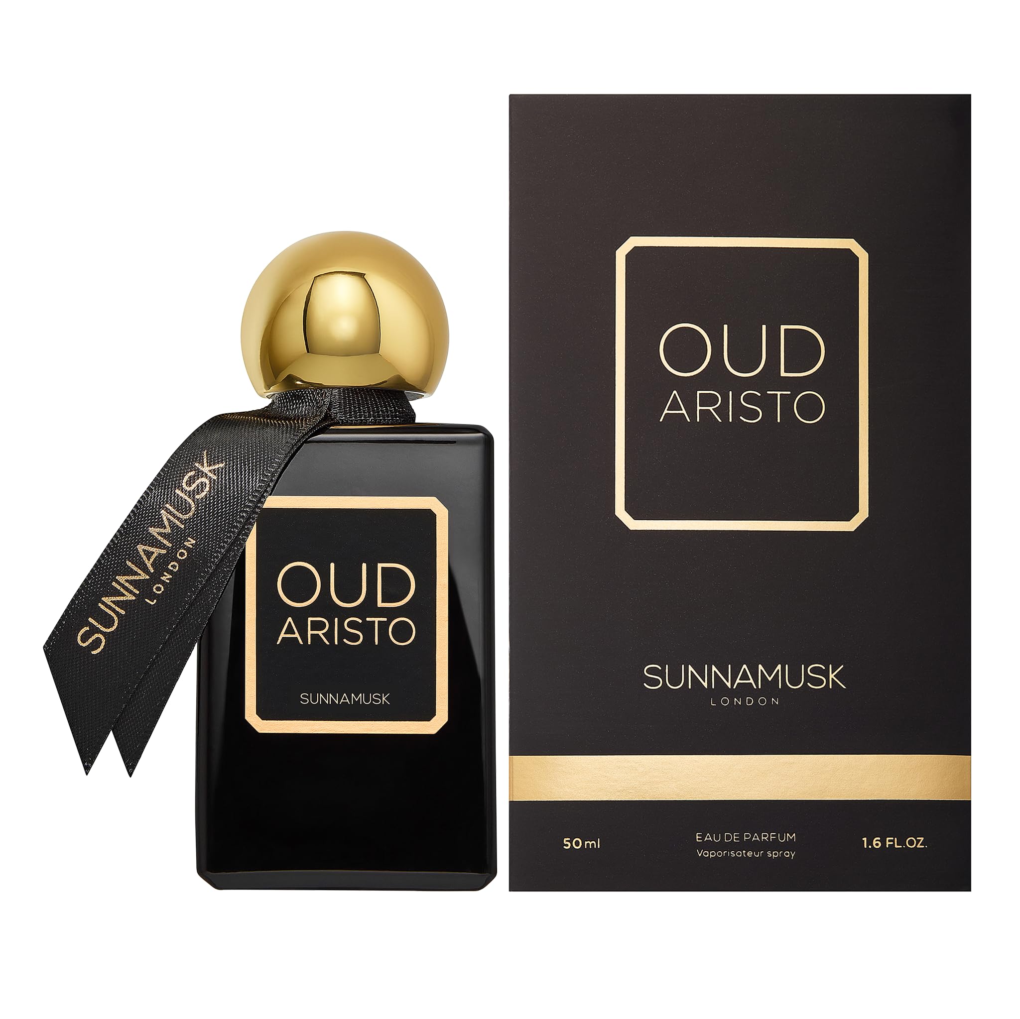 Sunnamusk London Oud Aristo Eau De Parfum, Male, Amber Fragrance, Perfume, Luxury Fragrance (50ml)