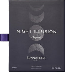 Sunnamusk London Night Illusion Eau De Parfum, Women, Fresh Fruity Fragrance, Perfume, Luxury Fragrance (50ml)