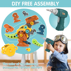 Dreamon Take Apart Dinosaur Toys for Kids with Storage Box Electric Drill DIY Construction Build Set Educational STEM Gifts for Boys Girls