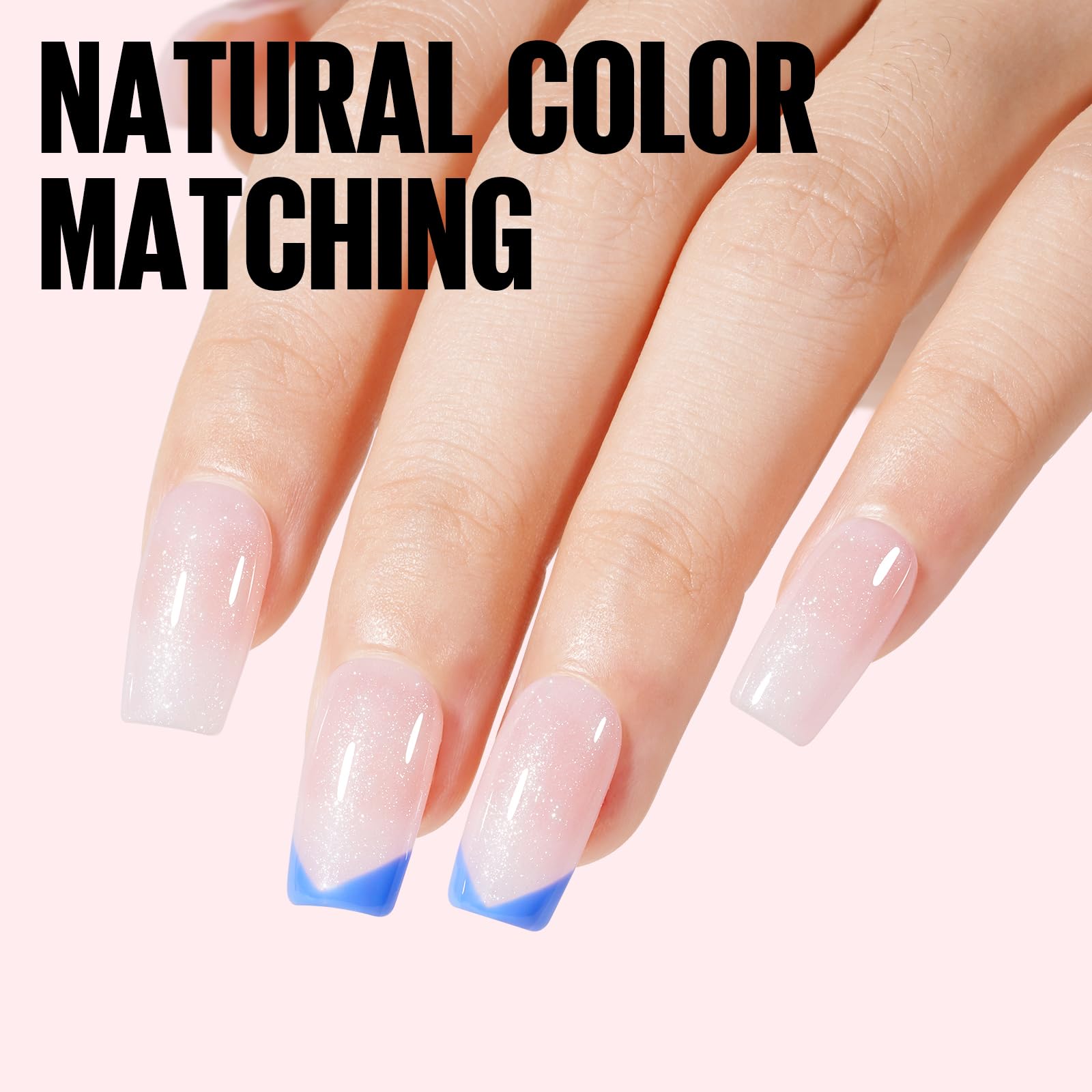 TOMICCA Milky White Gel Nail Polish- 15ml Natural Gel Polish French Nail Design UV LED Gel Milky Jelly Gel Nail Polish Transparent White Soak Off Gel Polish Nail Art Gel-ZB07