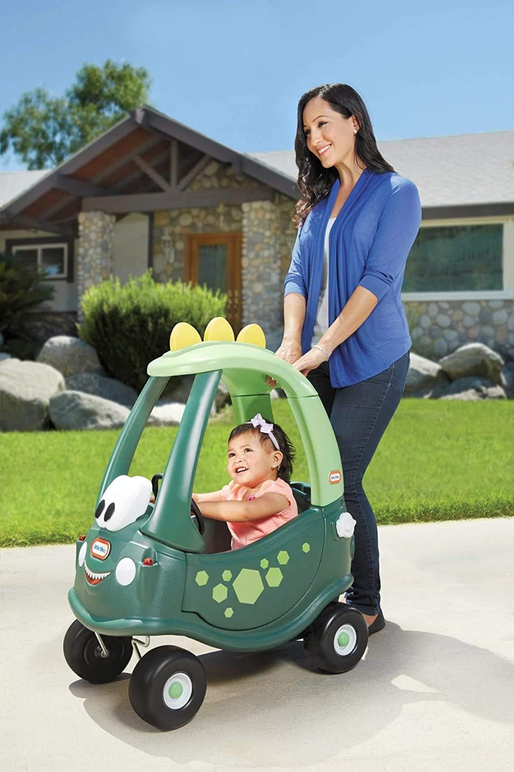 Little Tikes Dino Cozy Coupe Car. Kids Ride-On, Foot to Floor Slider, Mini Vehicle Push Car With Real Working Horn, Clicking Ignition Switch & Petrol Cap. For Ages 18 Months+