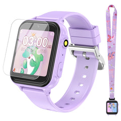 2G Smart Watch for Kids Gift for Girls Ages 4-12 - Includes Screen Protector, 30+ Games, 140 Learning Cards, HD Touch Screen, Camera, Music, Pedometer - Fun & Educational Birthday Gift Idea (Pink)