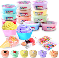 10 Pack Ice Cream Soft Slime Making Kit,Butter Slime Stress Relief Toy for Kids Partys, Scented Funny Slimes,Soft and Non-Sticky for Girls and Boys.