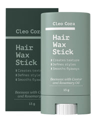 Hair Wax Stick - Styling Wax Stick for Women, Men, Kids - Hair Stick for Flyaways & Frizz with Beeswax, Castor & Rosemary Oil - Creates Texture & Strong Hold for Slick Hair - Non-greasy