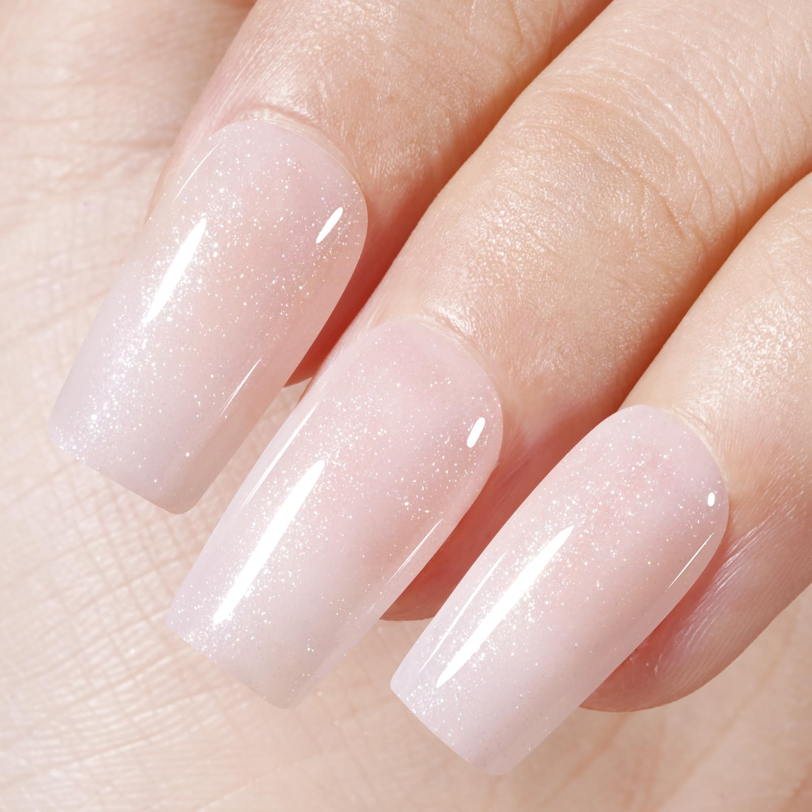 TOMICCA Milky White Gel Nail Polish- 15ml Natural Gel Polish French Nail Design UV LED Gel Milky Jelly Gel Nail Polish Transparent White Soak Off Gel Polish Nail Art Gel-ZB07