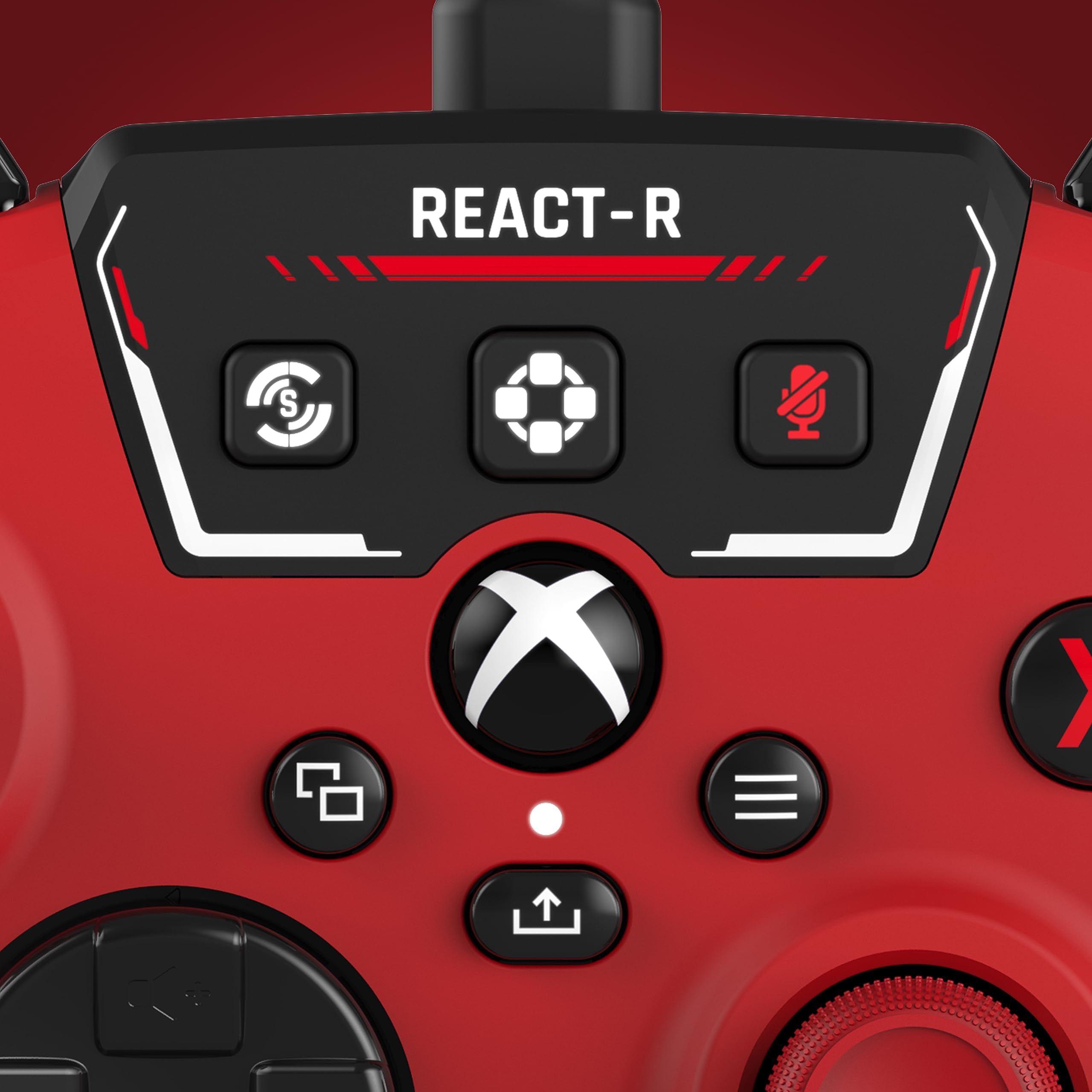 Turtle Beach React-R Red Wired Gaming Controller with Audio Controls, Mappable Buttons & Textured Grips for Xbox Series X|S, Xbox One & PC [Officially Licensed for Xbox]