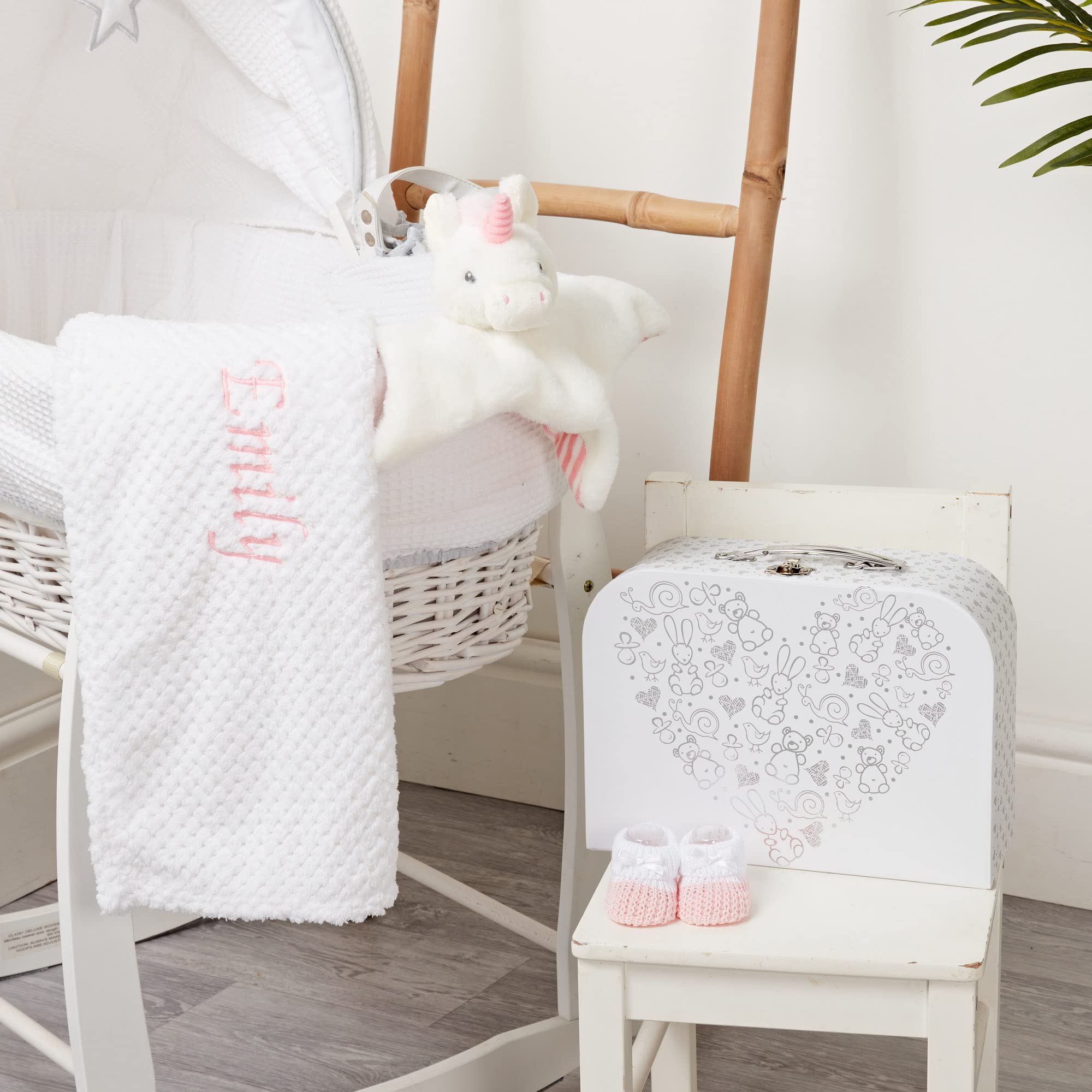 Baby Box Shop New Baby Gifts Set - 3 Baby Essentials and a Newborn Hamper Create a Premium Newborn Gift Set, New Baby Hamper Basket Girl, New Born Baby Gift - Baby Shower Hamper for Newborn - Zebra