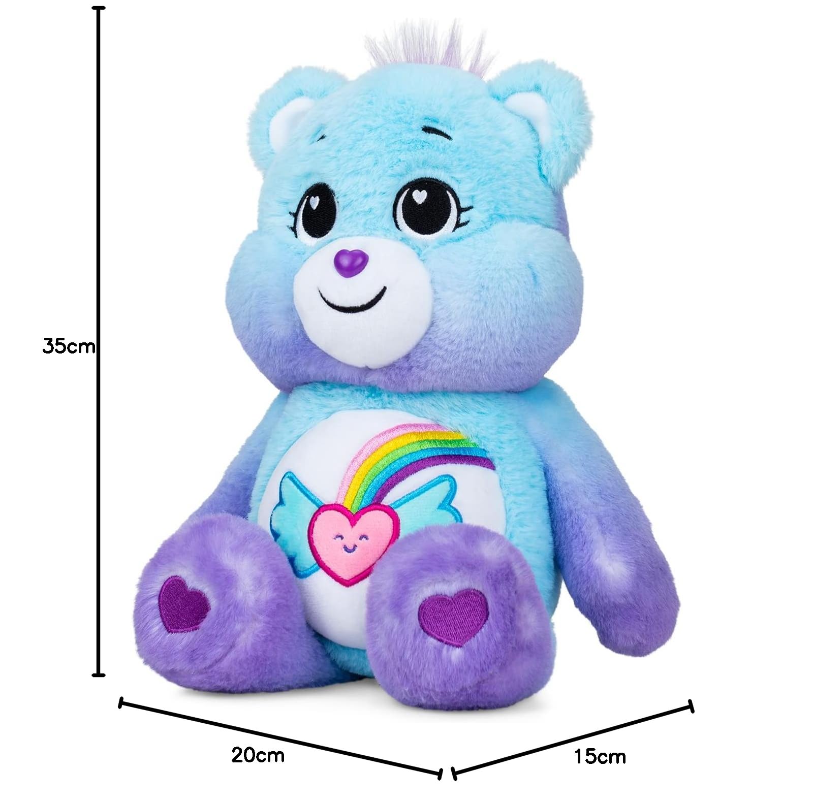 Care Bears | Dream Bright Bear 35cm Medium Plush | Collectable Cute Plush Toy, Cuddly Toys for Children, Soft Toys for Girls Boys, Cute Teddies Suitable for Girls and Boys Ages 4+ | Basic Fun 22425