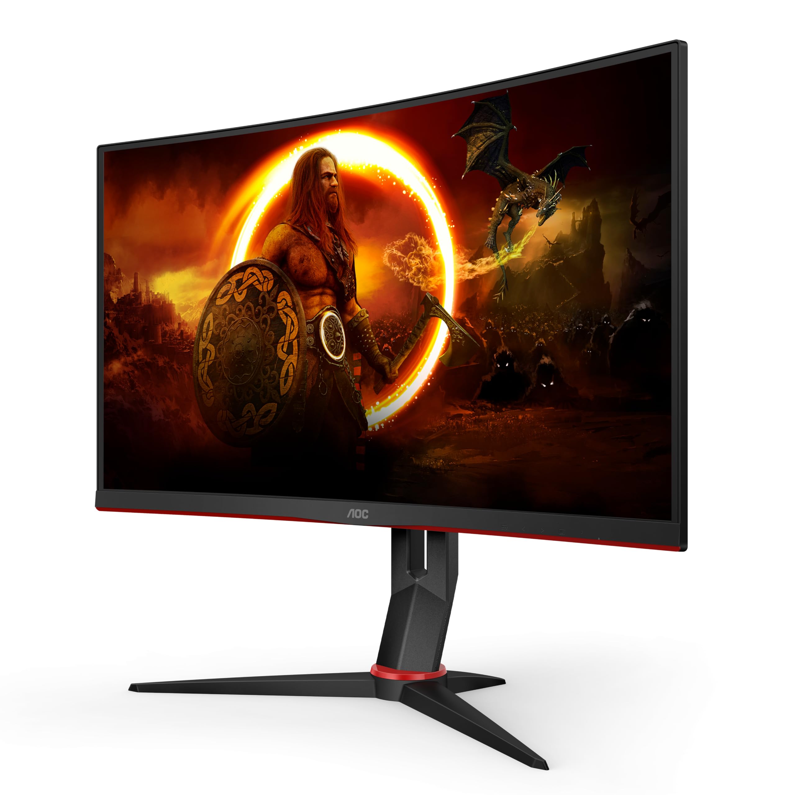 AOC Gaming Q27G2E - 27 INch QHD Monitor, 155Hz, 1ms MPRT, VA, FreeSync Premium, Shadow control, Low Input lag (2560 x 1440 @ 155Hz, 250 cd/m², HDMI 2.0 x 2, DisplayPort 1.2x1)