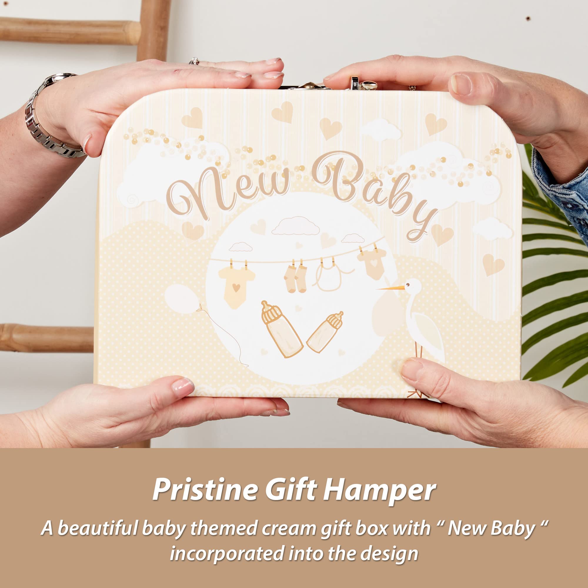 Baby Box Shop New Baby Gifts Set - 3 Baby Essentials and a Newborn Hamper Create a Premium Newborn Gift Set, New Baby Hamper Basket Girl, New Born Baby Gift - Baby Shower Hamper for Newborn - Zebra