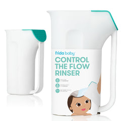 Frida Baby Control The Flow Bath Rinse Cup, Rinser Cup to Wash Hair + Body with Multiple Pouring Options, Easy Grip Handle + Removable Rain Shower