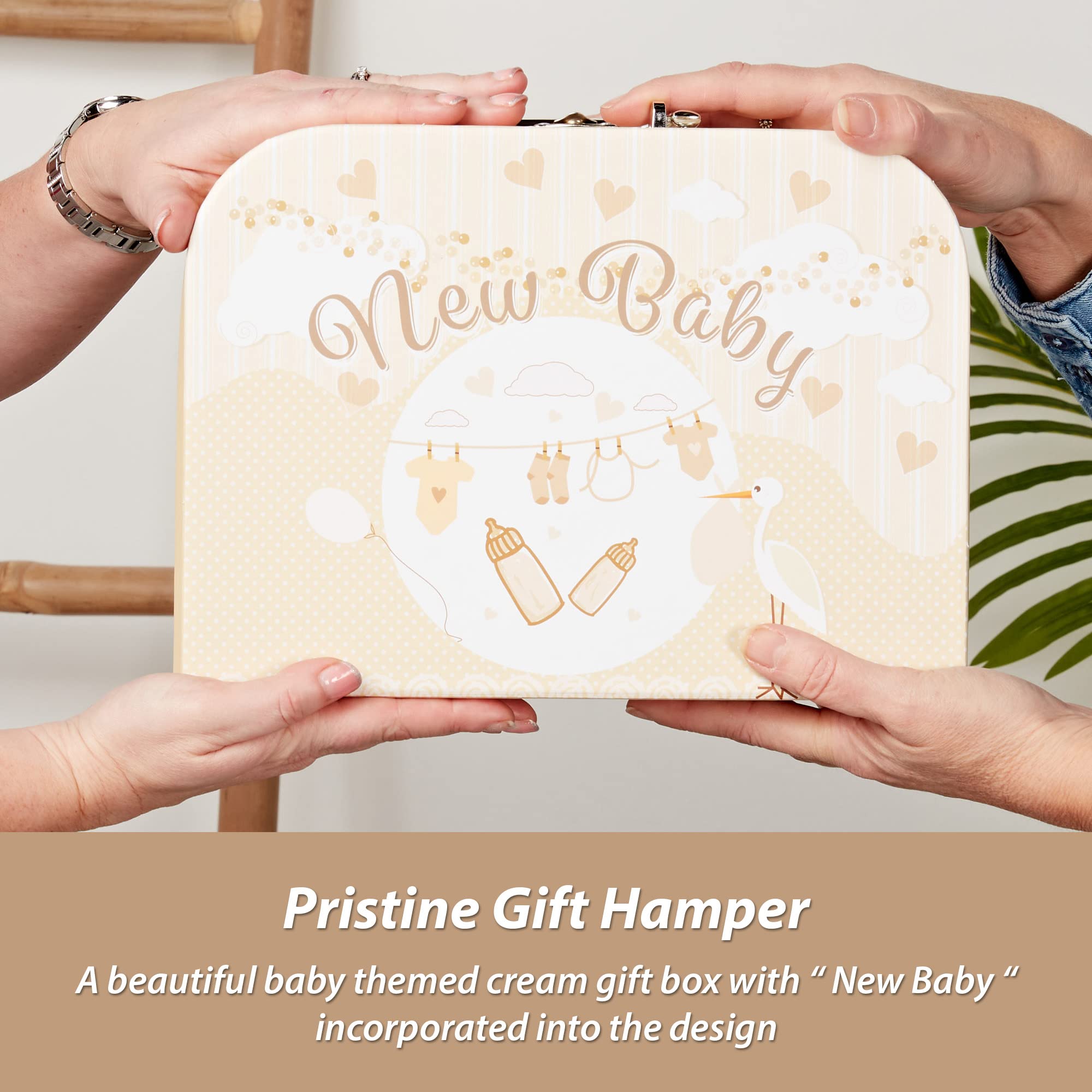 Baby Box Shop New Baby Gifts Set - 3 Baby Essentials and a Newborn Hamper Create a Premium Newborn Gift Set, New Baby Hamper Basket Girl, New Born Baby Gift - Baby Shower Hamper for Newborn - Zebra