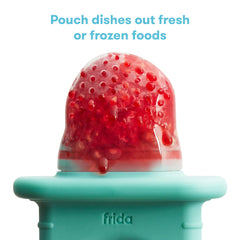 Frida Baby Push Pop Feeder, Baby Weaning Dummy for Fresh + Frozen Food, Silicone Feeder for Babies, Safely Introduce New Foods, Dishwasher Safe