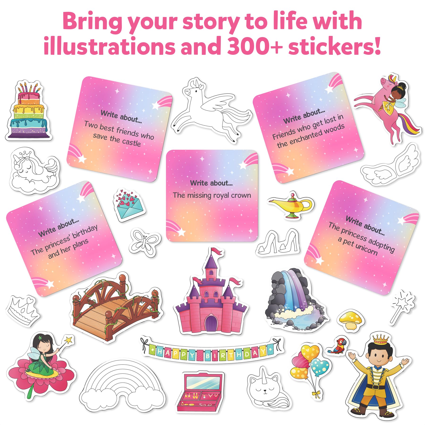 Skillmatics Storybook Art Kit - All My Adventures Art Kit for Kids, Write & Create Storybooks, Creative Activity for Boys & Girls, DIY Kit, 150+ Stickers, Christmas Gifts for Ages 5, 6, 7, 8, 9, 10