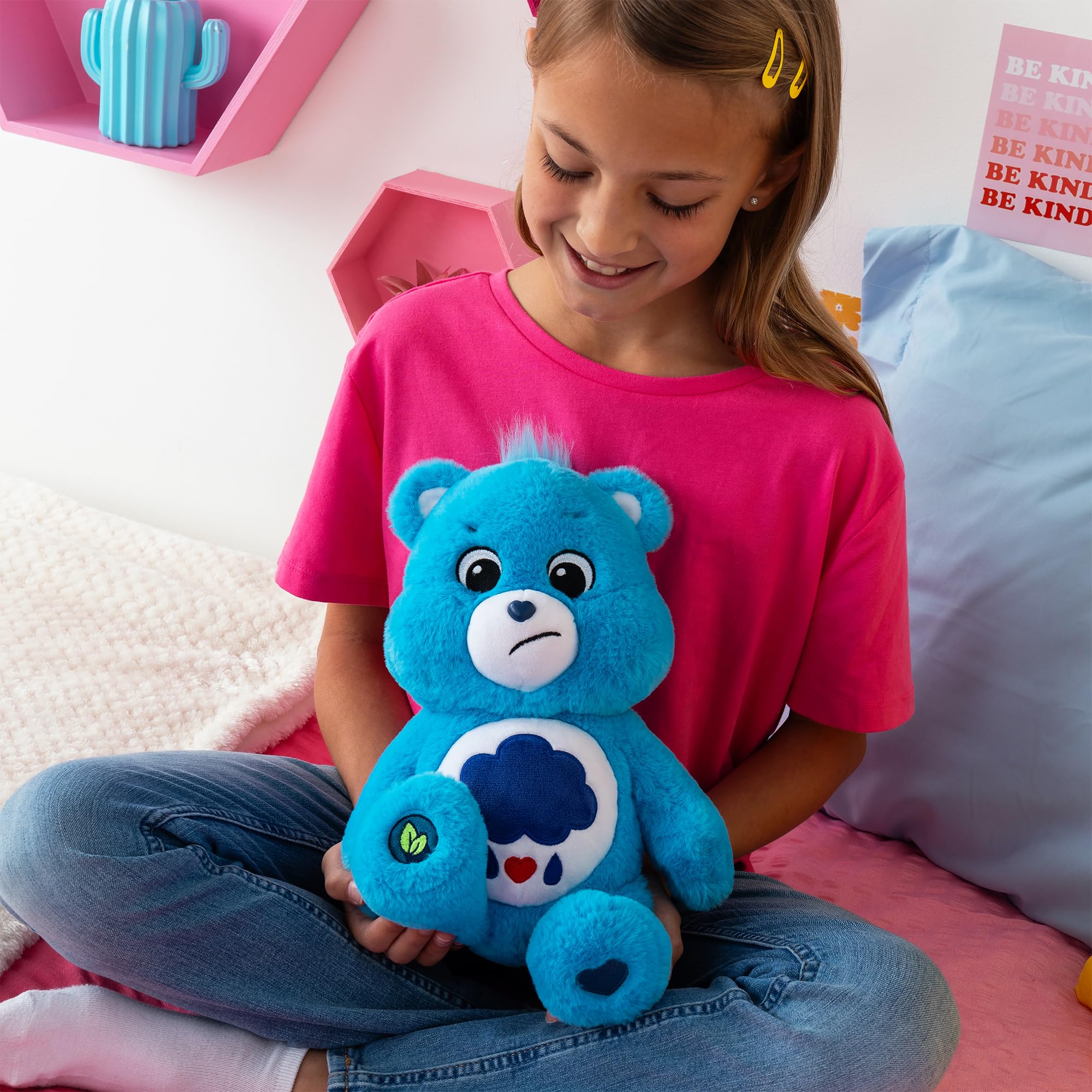 Care Bears | Cheer Bear 35cm Medium Plush | Collectable Cute Plush Toy, Cuddly Toys for Children, Soft Toys for Girls and Boys, Cute Teddies Suitable for Girls and Boys Ages 4+ | Basic Fun 22061