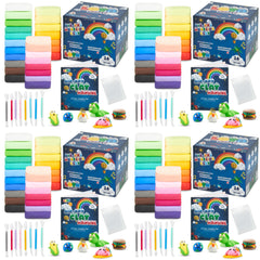 Air Dry Clay for Kids for Kids, 26 Colors Modelling Clay with 8 Tools, Project Booklet, 26 Poly Bags, Soft Ultra Light Magic Clay, Quick Drying Foam Clay for Children, Art & Craft Kits