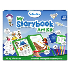 Skillmatics Storybook Art Kit - All My Adventures Art Kit for Kids, Write & Create Storybooks, Creative Activity for Boys & Girls, DIY Kit, 150+ Stickers, Christmas Gifts for Ages 5, 6, 7, 8, 9, 10