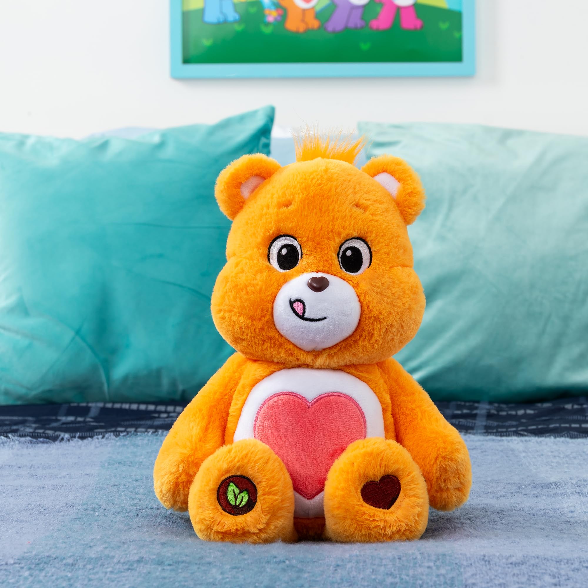 Care Bears | Cheer Bear 35cm Medium Plush | Collectable Cute Plush Toy, Cuddly Toys for Children, Soft Toys for Girls and Boys, Cute Teddies Suitable for Girls and Boys Ages 4+ | Basic Fun 22061