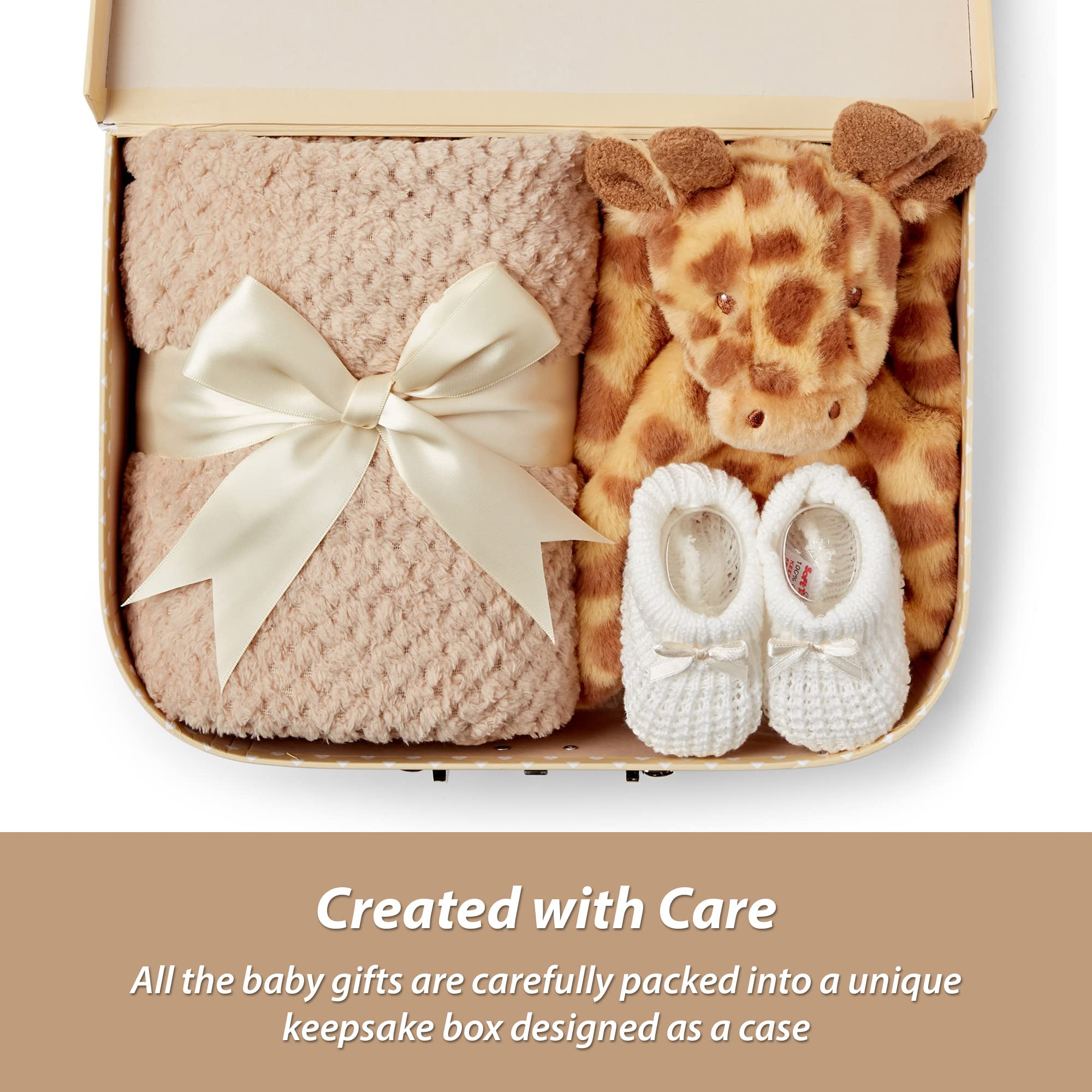 Baby Box Shop New Baby Gifts Set - 3 Baby Essentials and a Newborn Hamper Create a Premium Newborn Gift Set, New Baby Hamper Basket Girl, New Born Baby Gift - Baby Shower Hamper for Newborn - Zebra