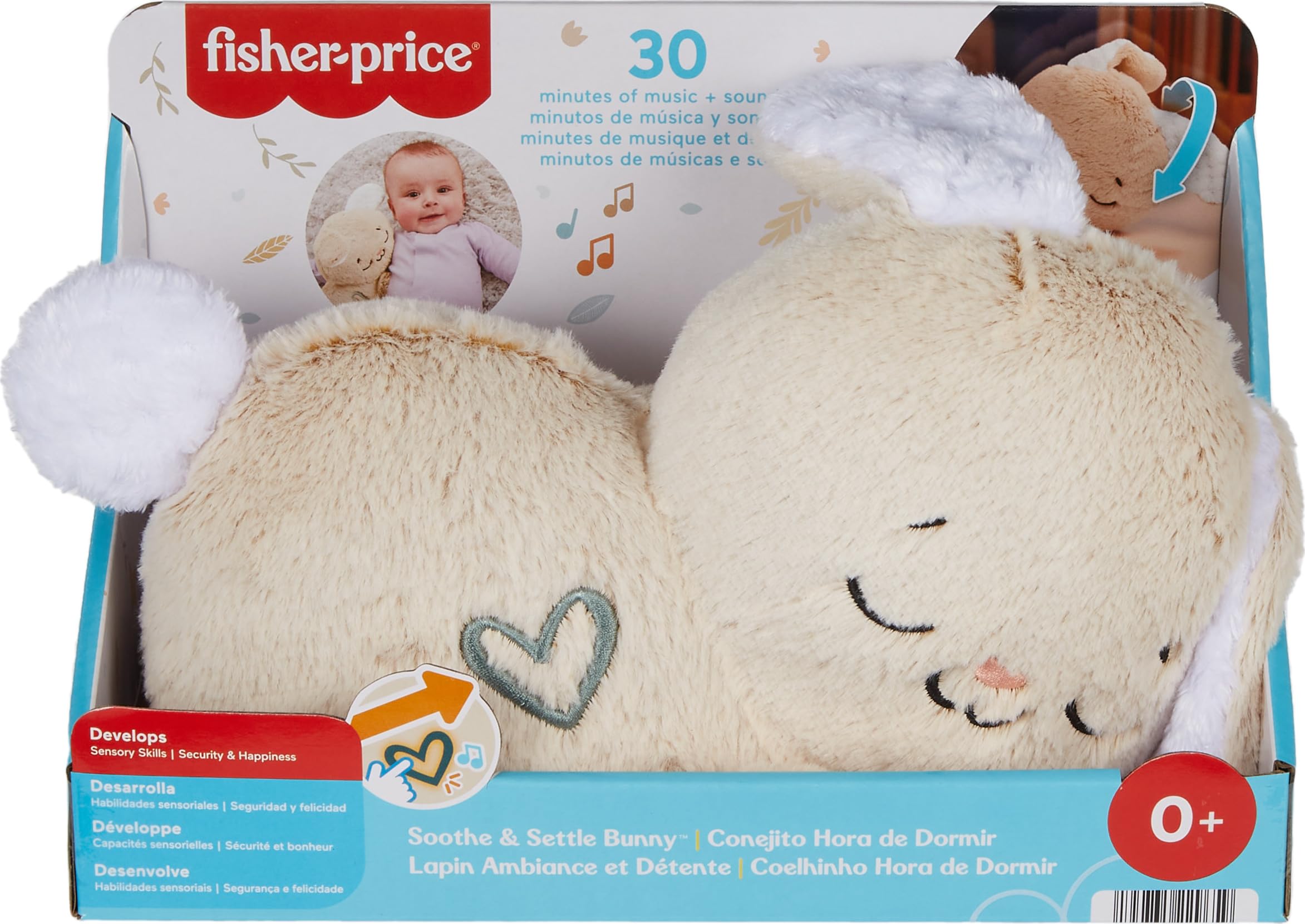 Fisher-Price Soothe 'N Snuggle Otter | Newborn Baby Toys & New Baby Gifts | Plush Soft Toys for Babies with Light and Sound Machine | Baby Girl and Baby Boy Gifts | Newborn Essentials, FXC66