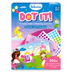 Skillmatics Art Activity - Dot It Unicorns & Princesses, Stocking Stuffers, No Mess Sticker Art for Kids, Craft Kits, DIY Activity, Christmas Gifts for Boys & Girls Ages 3, 4, 5, 6, 7