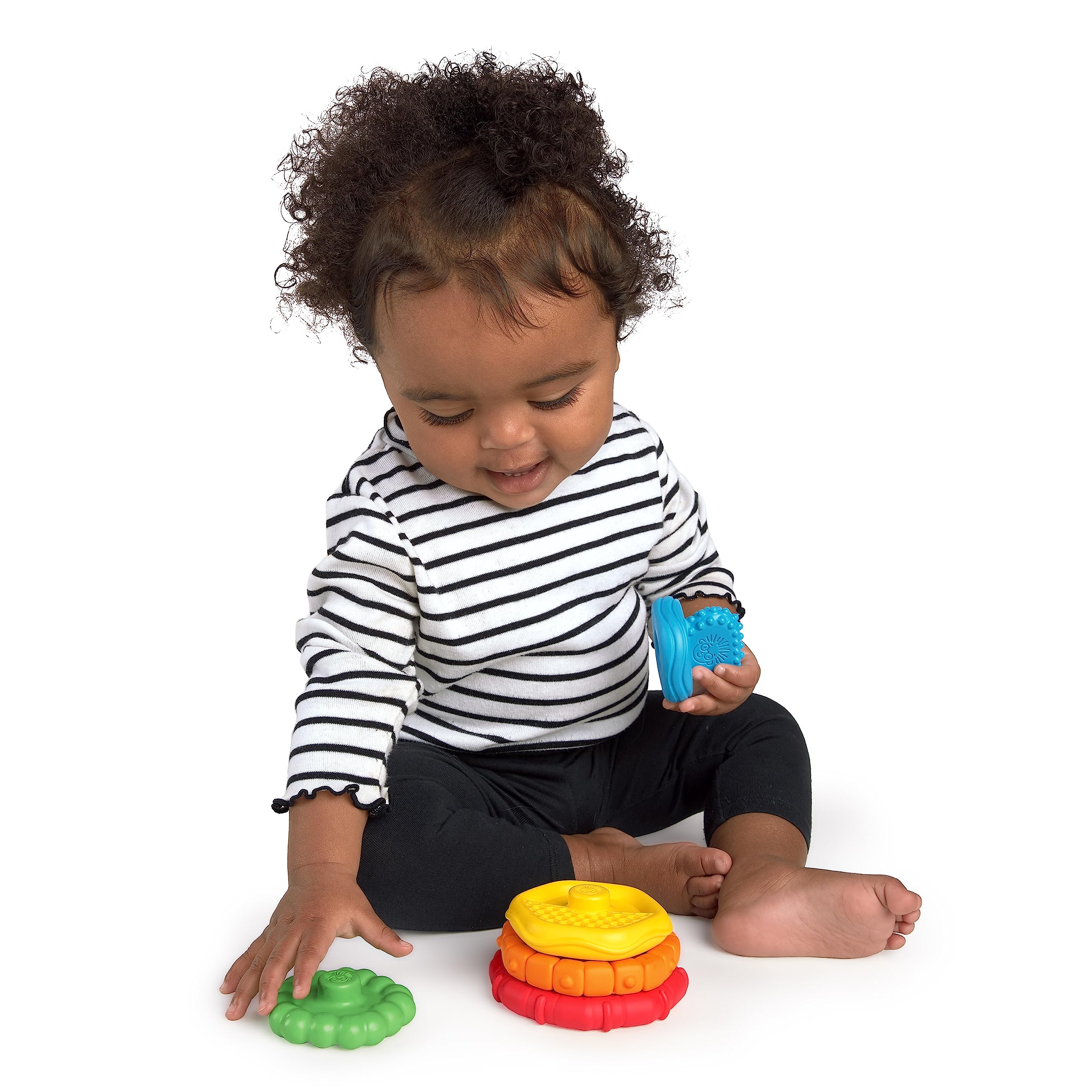 Baby Einstein, Teether-pillar Rattle and Chill Teething Aid Toy, Soothing relief, Multisensory Stimulation, Massages Sore Gums, Easy to Hold, Water filled, Ages 3 months +