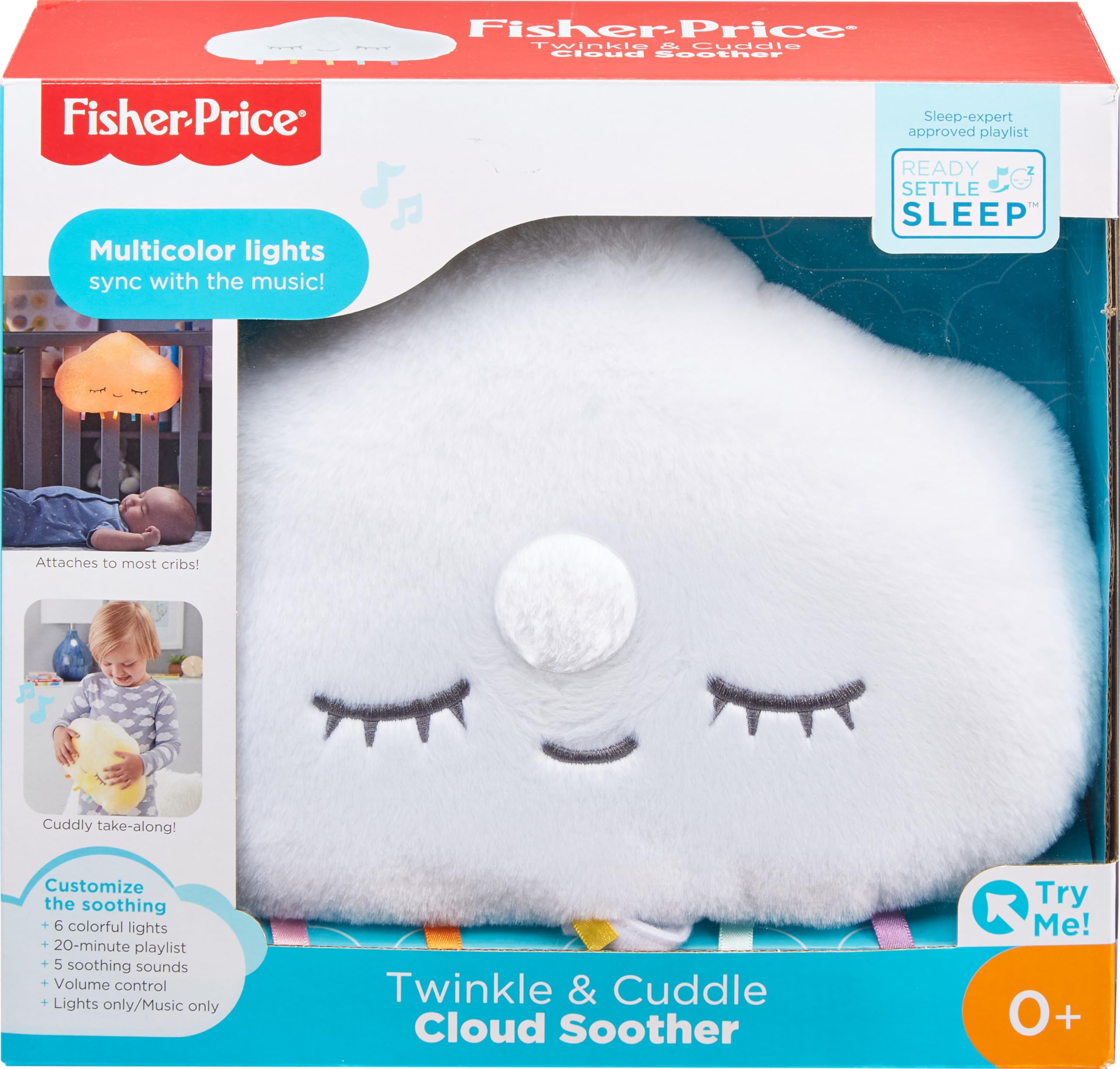 Fisher-Price Soothe 'N Snuggle Otter | Newborn Baby Toys & New Baby Gifts | Plush Soft Toys for Babies with Light and Sound Machine | Baby Girl and Baby Boy Gifts | Newborn Essentials, FXC66