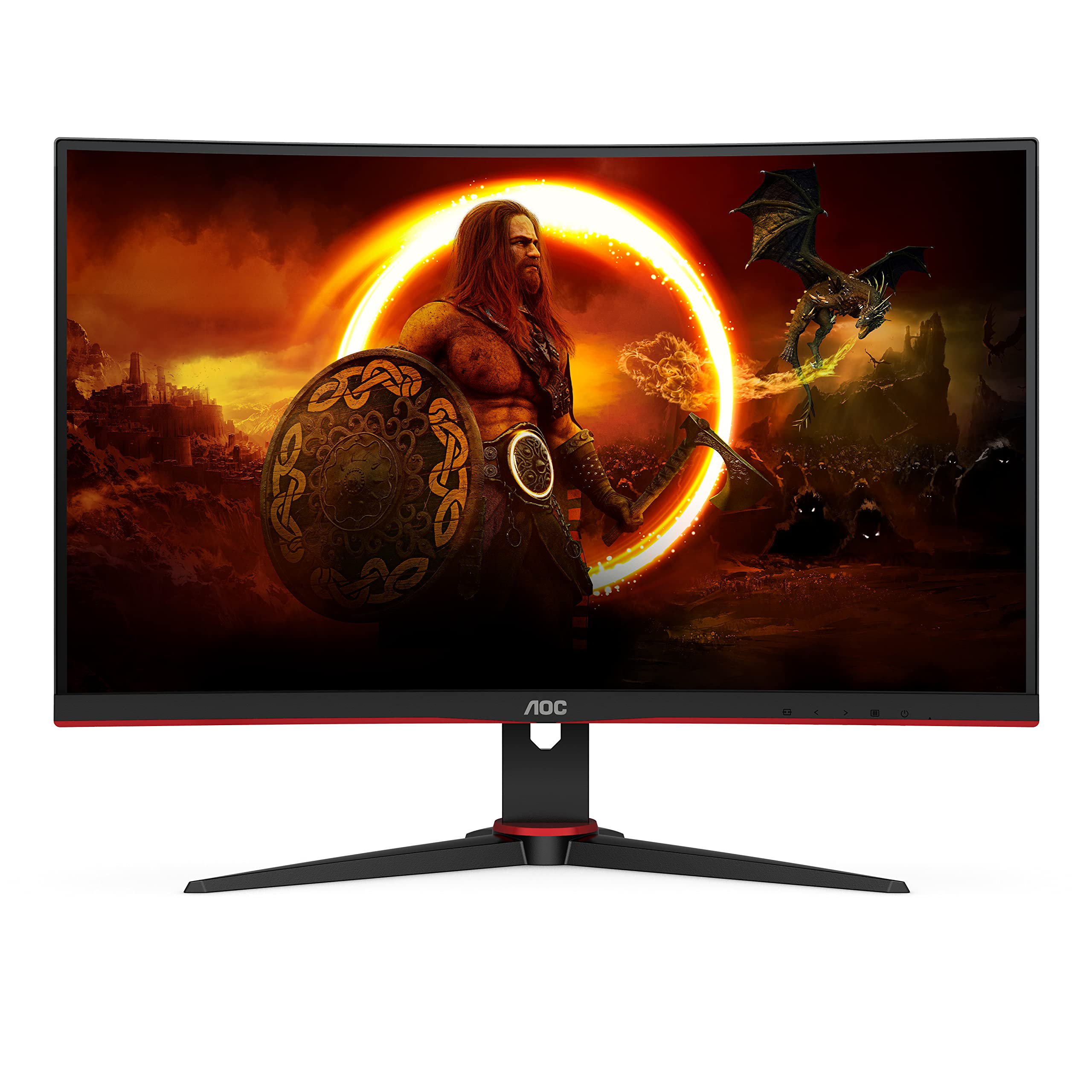 AOC Gaming Q27G2E - 27 INch QHD Monitor, 155Hz, 1ms MPRT, VA, FreeSync Premium, Shadow control, Low Input lag (2560 x 1440 @ 155Hz, 250 cd/m², HDMI 2.0 x 2, DisplayPort 1.2x1)