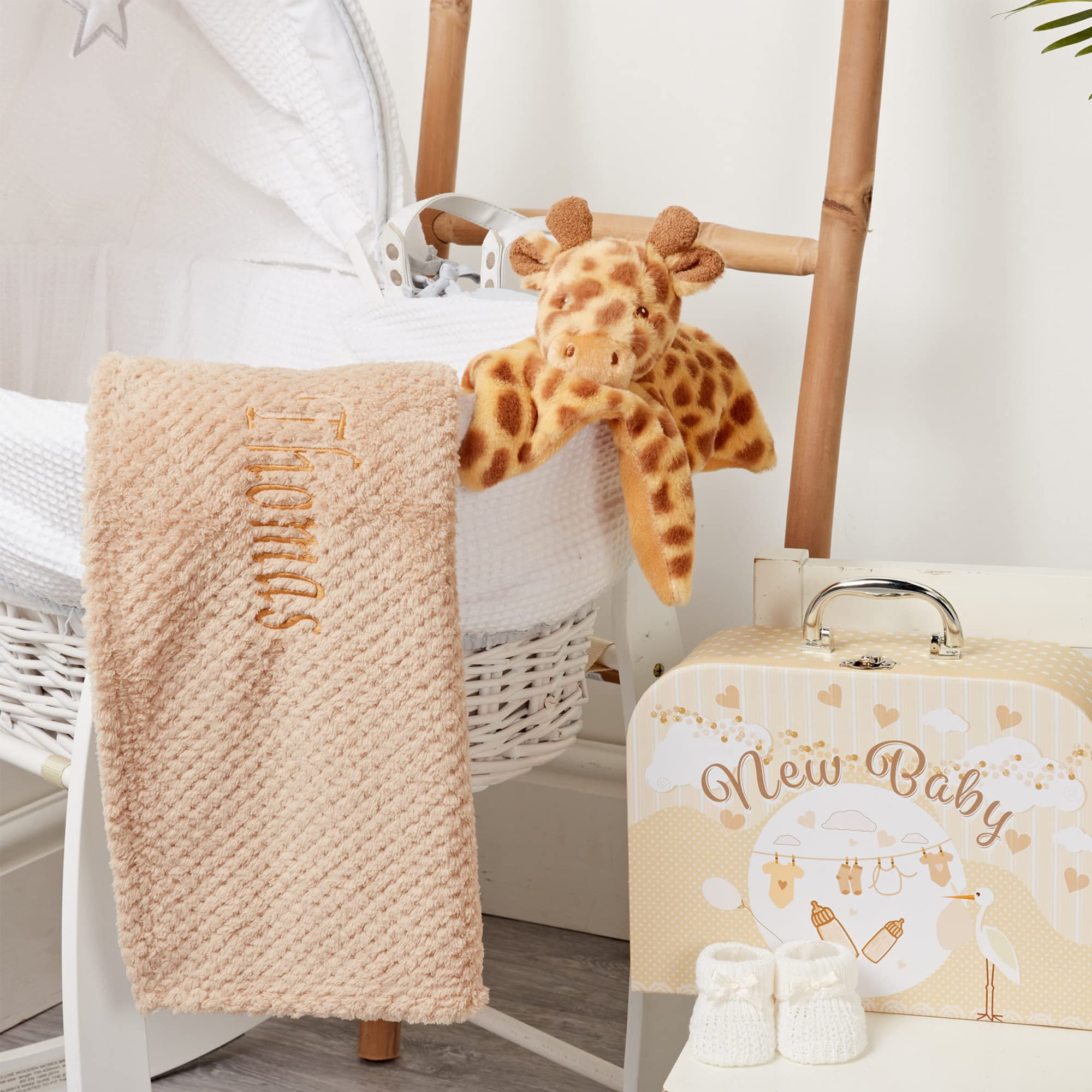 Baby Box Shop New Baby Gifts Set - 3 Baby Essentials and a Newborn Hamper Create a Premium Newborn Gift Set, New Baby Hamper Basket Girl, New Born Baby Gift - Baby Shower Hamper for Newborn - Zebra