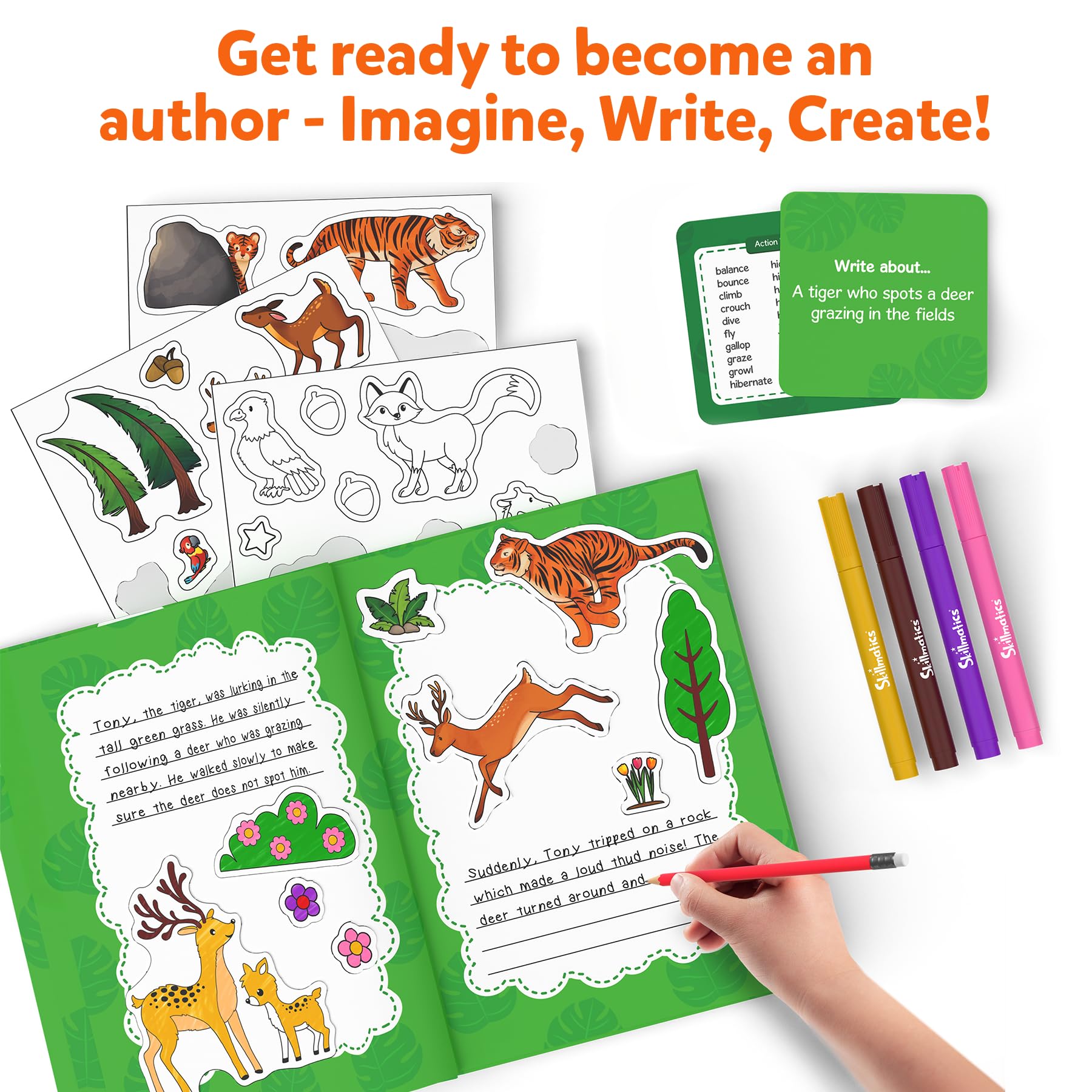 Skillmatics Storybook Art Kit - All My Adventures Art Kit for Kids, Write & Create Storybooks, Creative Activity for Boys & Girls, DIY Kit, 150+ Stickers, Christmas Gifts for Ages 5, 6, 7, 8, 9, 10