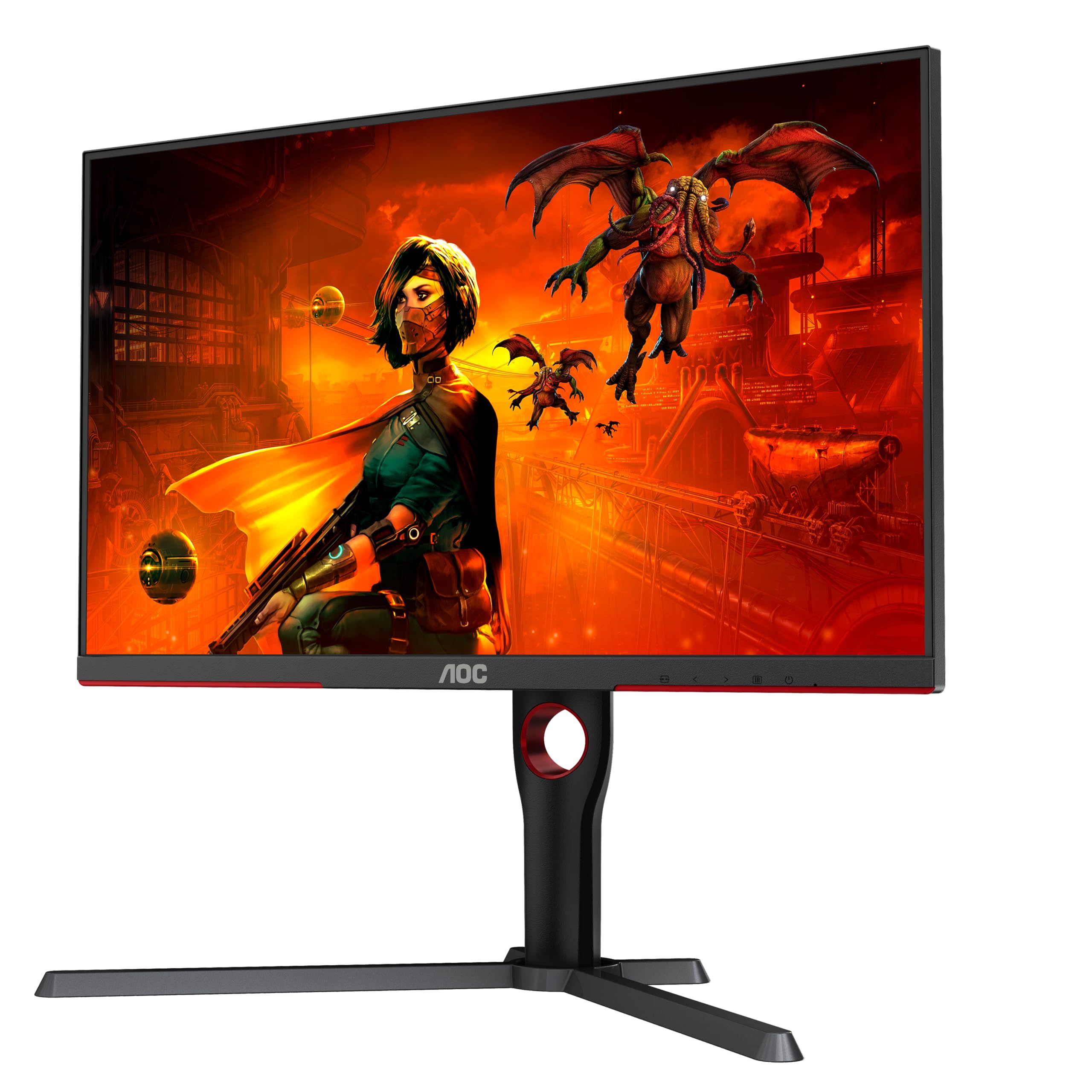 AOC Gaming Q27G2E - 27 INch QHD Monitor, 155Hz, 1ms MPRT, VA, FreeSync Premium, Shadow control, Low Input lag (2560 x 1440 @ 155Hz, 250 cd/m², HDMI 2.0 x 2, DisplayPort 1.2x1)