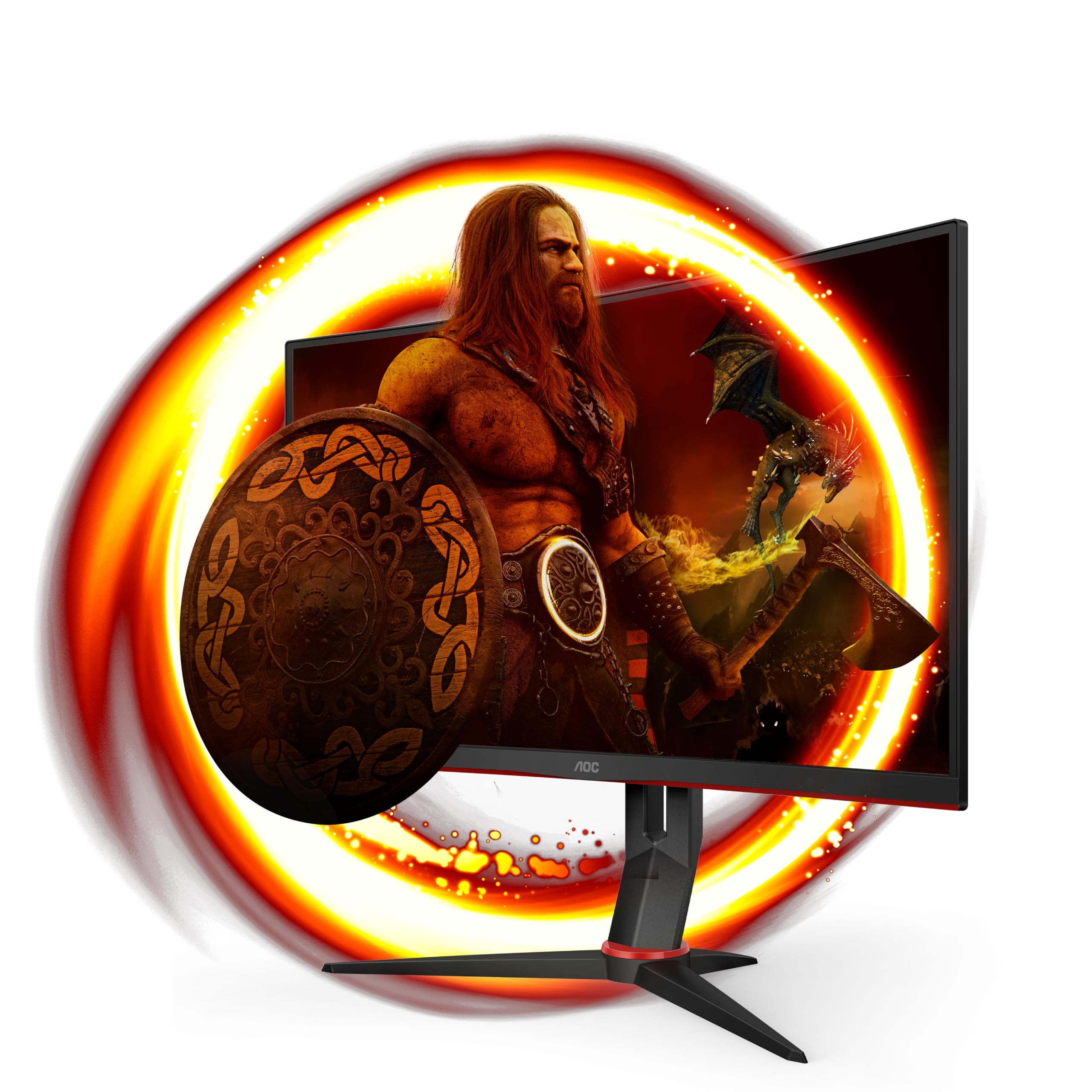 AOC Gaming Q27G2E - 27 INch QHD Monitor, 155Hz, 1ms MPRT, VA, FreeSync Premium, Shadow control, Low Input lag (2560 x 1440 @ 155Hz, 250 cd/m², HDMI 2.0 x 2, DisplayPort 1.2x1)