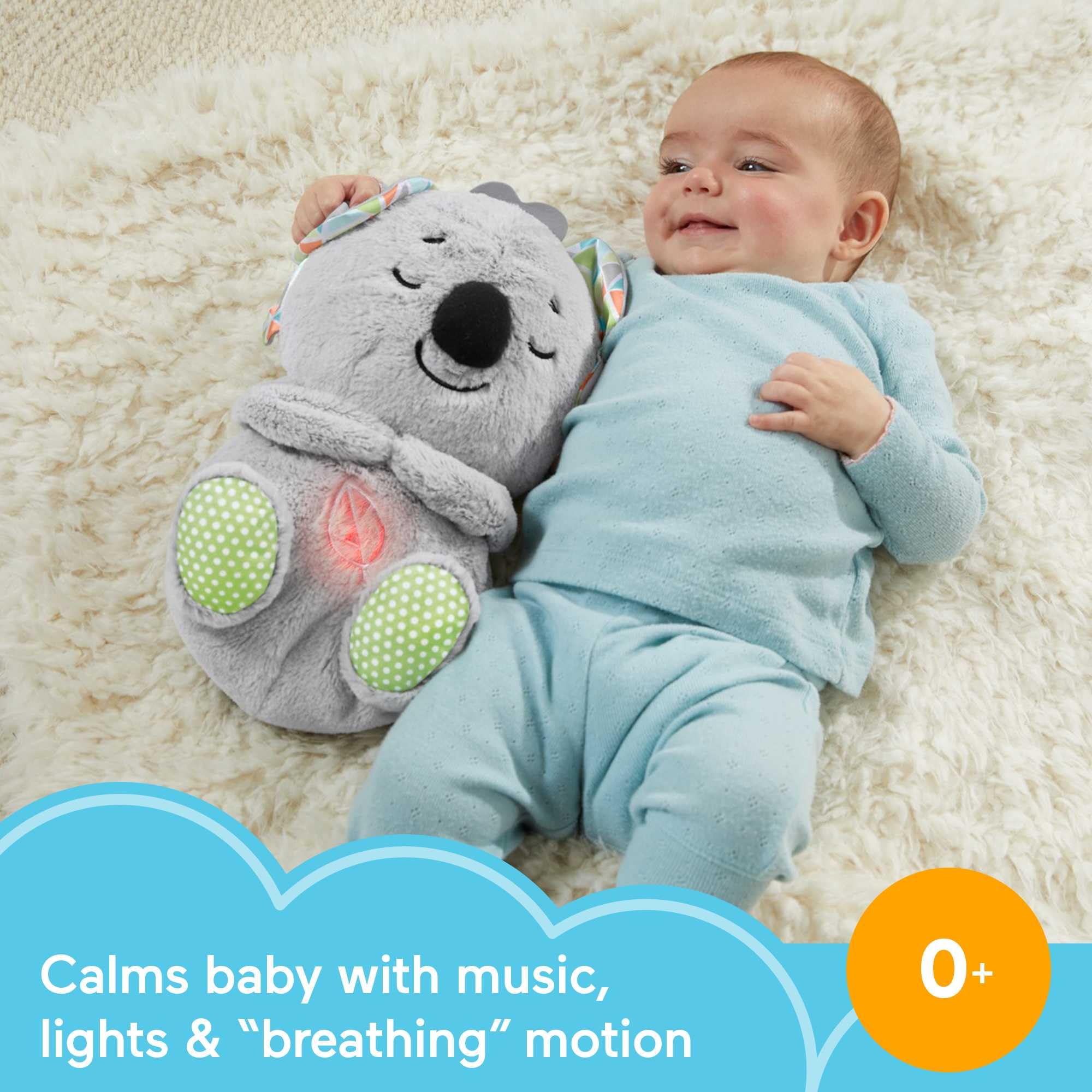 Fisher-Price Soothe 'N Snuggle Otter | Newborn Baby Toys & New Baby Gifts | Plush Soft Toys for Babies with Light and Sound Machine | Baby Girl and Baby Boy Gifts | Newborn Essentials, FXC66