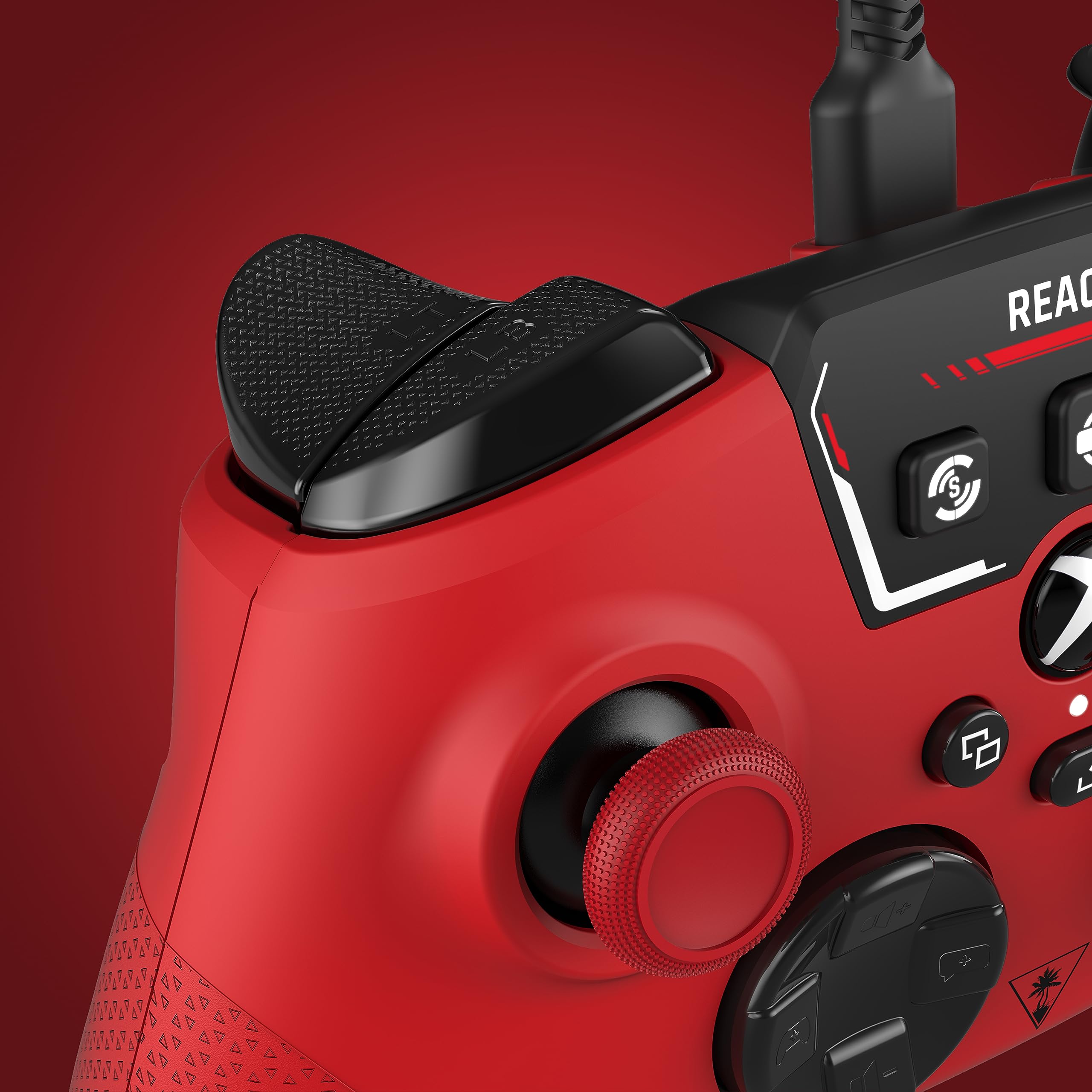 Turtle Beach React-R Red Wired Gaming Controller with Audio Controls, Mappable Buttons & Textured Grips for Xbox Series X|S, Xbox One & PC [Officially Licensed for Xbox]