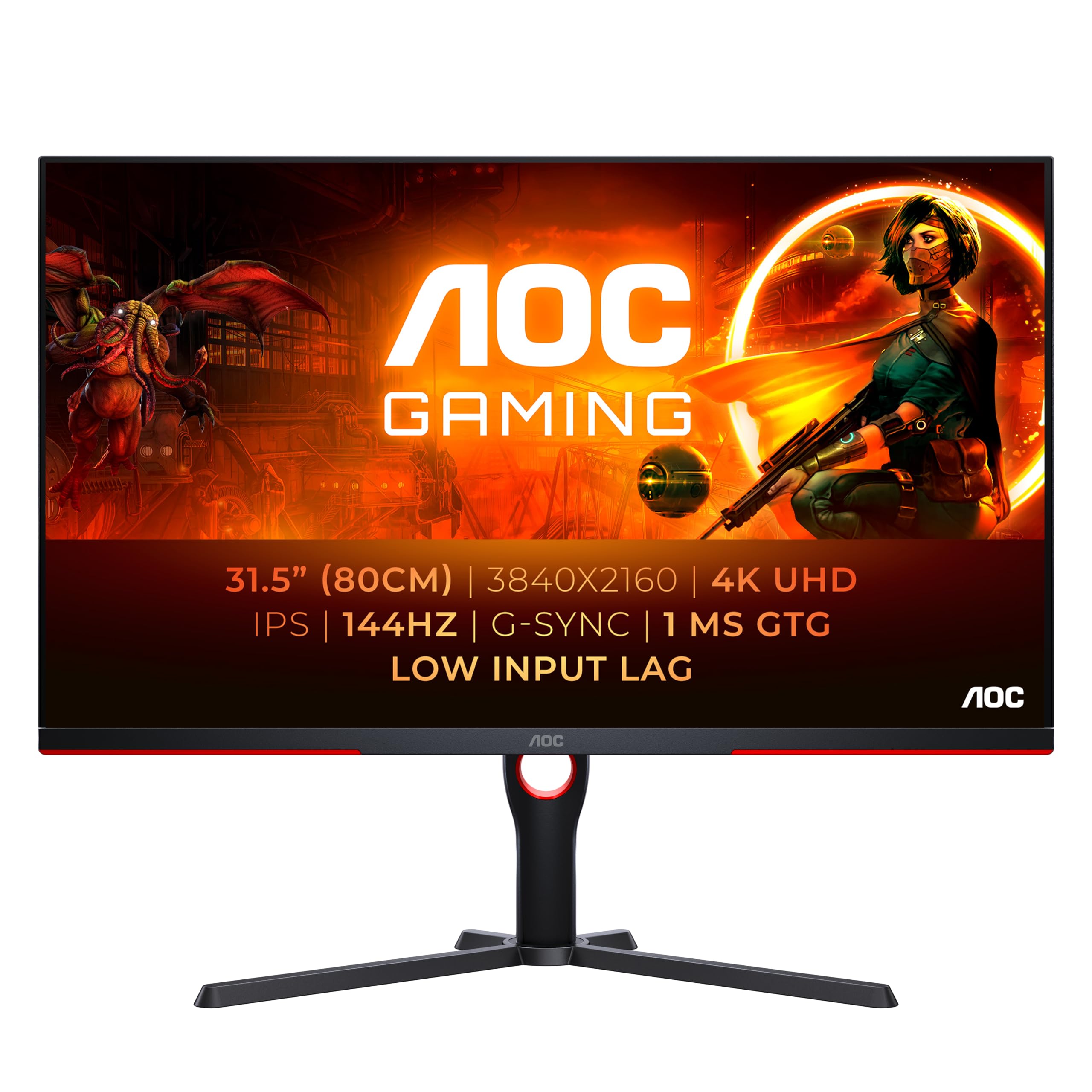 AOC Gaming Q27G2E - 27 INch QHD Monitor, 155Hz, 1ms MPRT, VA, FreeSync Premium, Shadow control, Low Input lag (2560 x 1440 @ 155Hz, 250 cd/m², HDMI 2.0 x 2, DisplayPort 1.2x1)