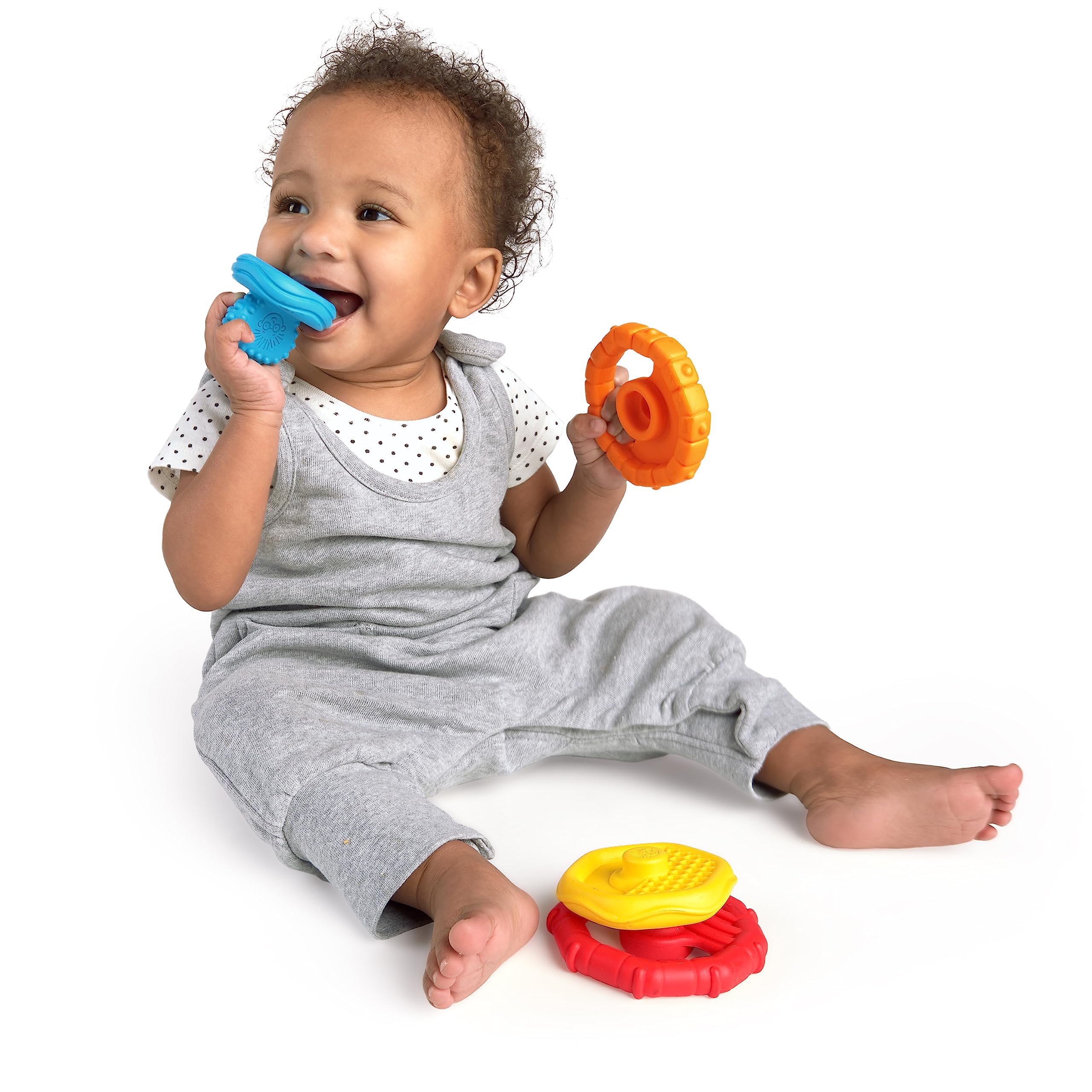 Baby Einstein, Teether-pillar Rattle and Chill Teething Aid Toy, Soothing relief, Multisensory Stimulation, Massages Sore Gums, Easy to Hold, Water filled, Ages 3 months +